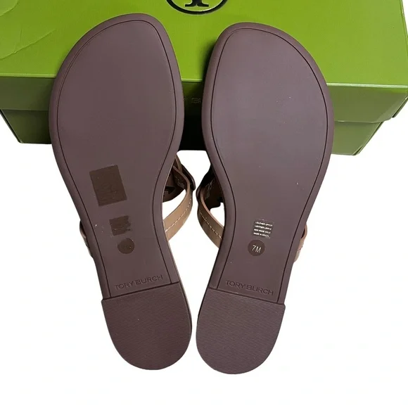 Tory Burch Women’s Miller Sandals Patent Leather Size 7 US - Picture 10 of 13